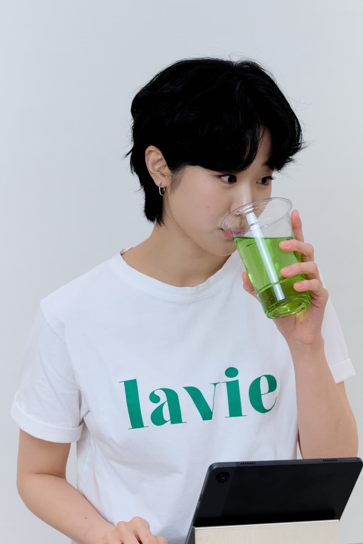 브링크 음료를 마시는 사용 장면